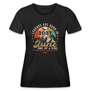 June 2007 Anniversary Juni 2007 Juni - Frauen Funktions-T-Shirt - Schwarz - Vorne - AI Model Female 172 light (172cm)