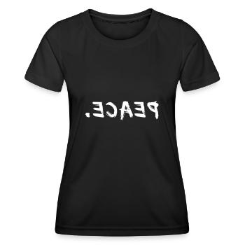 Peace Reversed Peace World Peace Ukraine no war - Women's Functional T-Shirt - black - Front - AI Model Female 172 light (172cm)