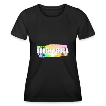Afrique du Sud - T-shirt sport Femme - noir - Devant - AI Model Female 172 light (172cm)