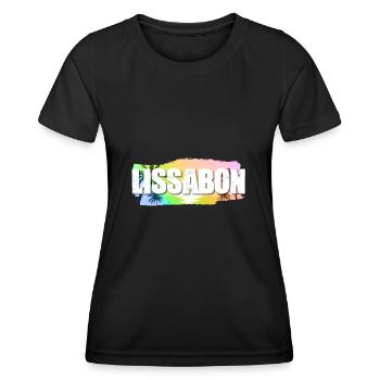 Lissabon - Frauen Funktions-T-Shirt - Schwarz - Vorne - AI Model Female 172 light (172cm)