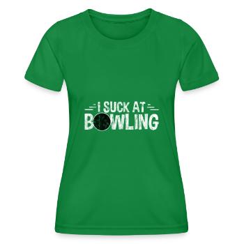 Je suce au bowling 3 - T-shirt sport Femme - vert - Devant - AI Model Female 172 dark (172cm)