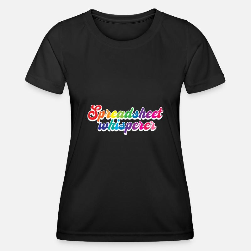 Spreadsheet Whisperer - Women's Functional T-Shirt - black