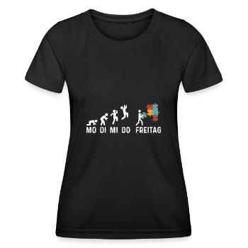 Puzzlefan Puzzler Puzzleteile Puzzle - Frauen Funktions-T-Shirt - Schwarz - Vorne - AI Model Female 172 light (172cm)