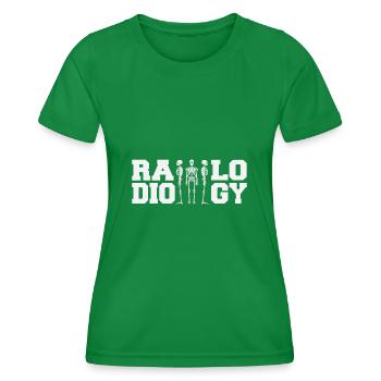 Radiology Squad Rad Tech Radiographer Technician - Women's Functional T-Shirt - kelly green - Front - AI Model Female 172 dark (172cm)