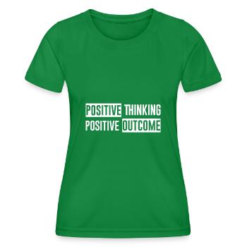 Pensée positive Résultat positif - T-shirt sport Femme - vert - Devant - AI Model Female 172 dark (172cm)
