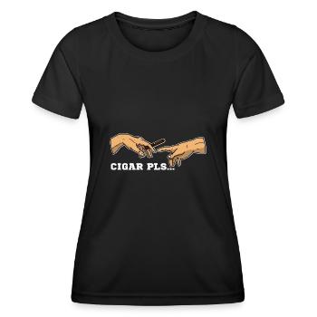 Cigare cubain Cigare Fumer - T-shirt sport Femme - noir - Devant - AI Model Female 172 light (172cm)