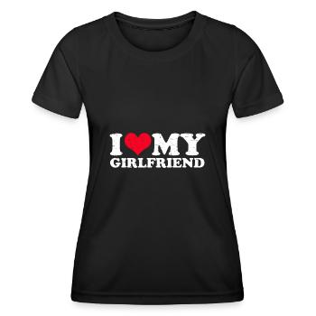 Ich liebe meine Freundin - Frauen Funktions-T-Shirt - Schwarz - Vorne - AI Model Female 172 light (172cm)