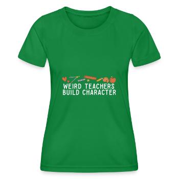 Des enseignants bizarres construisent un personnage à l’école groovy - T-shirt sport Femme - vert - Devant - AI Model Female 172 dark (172cm)