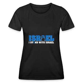 Israel Support Star of David East Trip - Women's Functional T-Shirt - black - Front - AI Model Female 172 light (172cm)