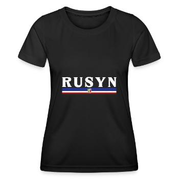Rusnak Ostslawen Rusyn Kiewer Rus Karpaten - Frauen Funktions-T-Shirt - Schwarz - Vorne - AI Model Female 172 light (172cm)