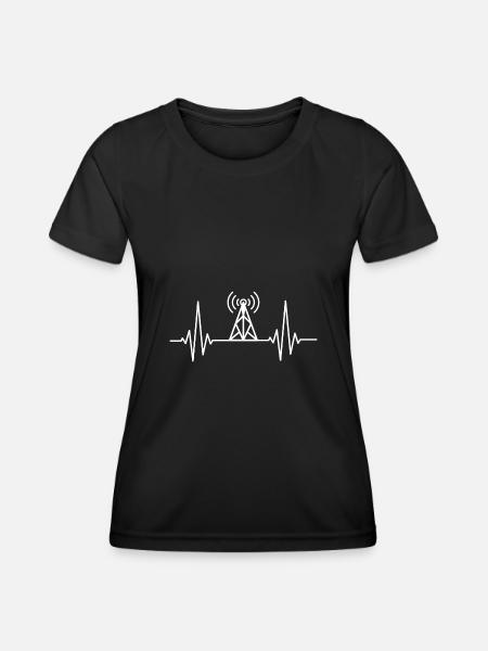 Amateurfunk Funker Funkgerät Funkamateur Geschenk - Frauen Funktions-T-Shirt - Schwarz