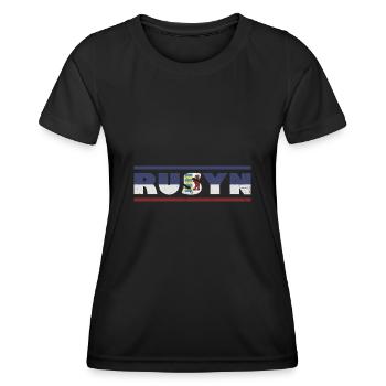 Rusyn Slawen Rusnak Karpaten-Rus Herkunft - Frauen Funktions-T-Shirt - Schwarz - Vorne - AI Model Female 172 light (172cm)