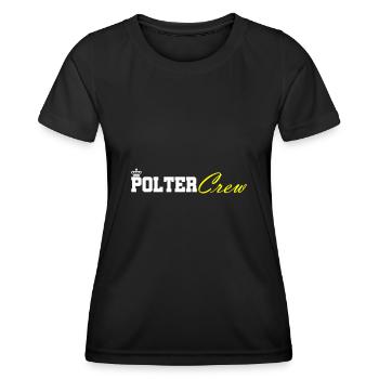 Polter Crew Verlobung Hochzeit - Frauen Funktions-T-Shirt - Schwarz - Vorne - AI Model Female 172 light (172cm)