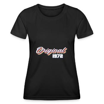 Original vintage 1972 50th birthday 50 years - Women's Functional T-Shirt - black - Front - AI Model Female 172 light (172cm)