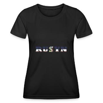 Ostslawen Rusyn Karpaten Herkunft Rusnak - Frauen Funktions-T-Shirt - Schwarz - Vorne - AI Model Female 172 light (172cm)