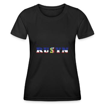 Ostslawen Rusyn Karpaten Herkunft Rusnak - Frauen Funktions-T-Shirt - Schwarz - Vorne - AI Model Female 172 light (172cm)