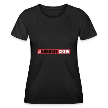 Nordsee Crew - Frauen Funktions-T-Shirt - Schwarz - Vorne - AI Model Female 172 light (172cm)