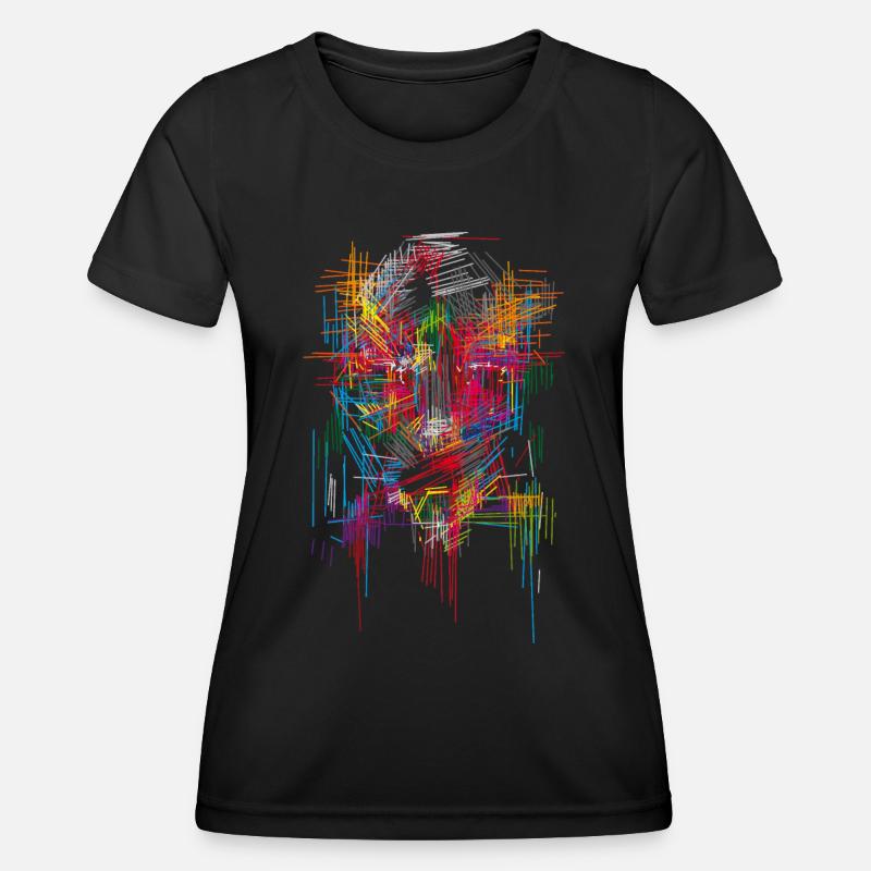 Abstract - Women's Functional T-Shirt - black