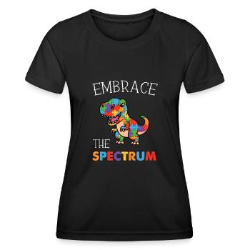 Embrace The Spectrum, Embrace Neurodiversity - Women's Functional T-Shirt - black - Front - AI Model Female 172 light (172cm)