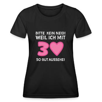 30. Geburtstag Spruch Humor - Frauen Funktions-T-Shirt - Schwarz - Vorne - AI Model Female 172 light (172cm)