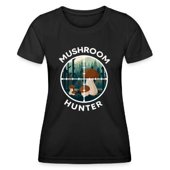 Mushroom hunters Mushroom season Mushroom pickers Mushroom season - Women's Functional T-Shirt - black - Front - AI Model Female 172 light (172cm)