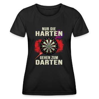 Dart Dartspieler Dartpfeil darten Dartscheibe - Frauen Funktions-T-Shirt - Schwarz - Vorne - AI Model Female 172 light (172cm)