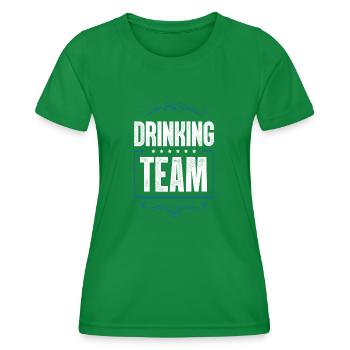 Drinking Crew - Frauen Funktions-T-Shirt - Kelly Green - Vorne - AI Model Female 172 dark (172cm)