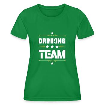 Drinking Team - Women's Functional T-Shirt - kelly green - Front - AI Model Female 172 dark (172cm)