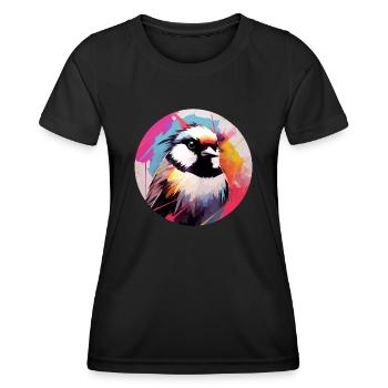 Mésange - T-shirt sport Femme - noir - Devant - AI Model Female 172 light (172cm)
