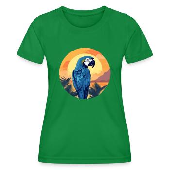 Blau-Gold Ara - Frauen Funktions-T-Shirt - Kelly Green - Vorne - AI Model Female 172 dark (172cm)