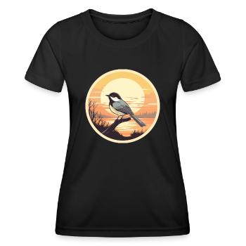 Mésange - T-shirt sport Femme - noir - Devant - AI Model Female 172 light (172cm)