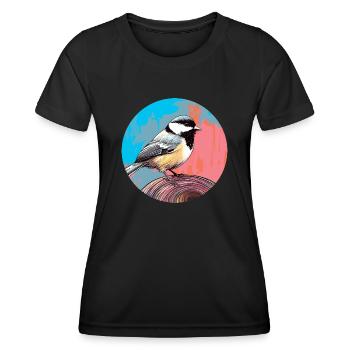 Mésange - T-shirt sport Femme - noir - Devant - AI Model Female 172 light (172cm)
