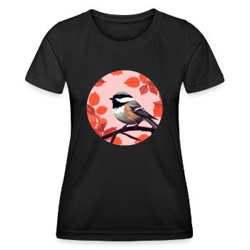 Mésange - T-shirt sport Femme - noir - Devant - AI Model Female 172 light (172cm)