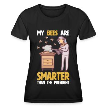 beekeeper beekeeper bees honey bee beekeeping - Women's Functional T-Shirt - black - Front - AI Model Female 172 light (172cm)