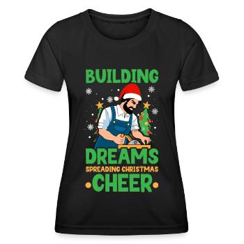 Jingle Bells Healthy Teeth Swells at Dentist Za - Women's Functional T-Shirt - black - Front - AI Model Female 172 light (172cm)