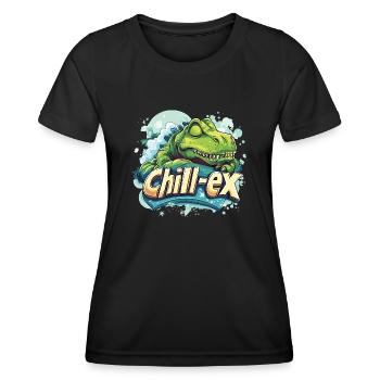 Chill-ex - T-shirt sport Femme - noir - Devant - AI Model Female 172 light (172cm)