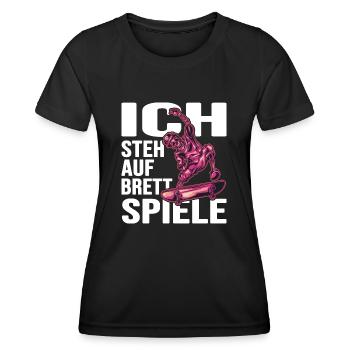 skateboard sk8 skateboarder skatepark - Frauen Funktions-T-Shirt - Schwarz - Vorne - AI Model Female 172 light (172cm)