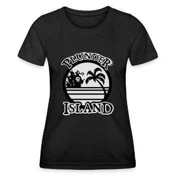 Plunder Island - Frauen Funktions-T-Shirt - Schwarz - Vorne - AI Model Female 172 light (172cm)