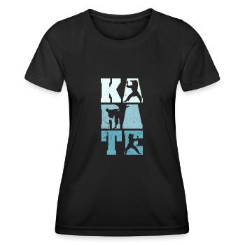Karate - Frauen Funktions-T-Shirt - Schwarz - Vorne - AI Model Female 172 light (172cm)