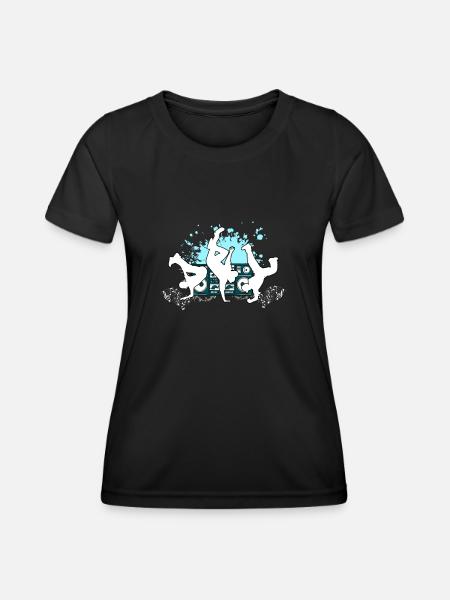 Cadeau hip hop breakdance - T-shirt sport Femme - noir