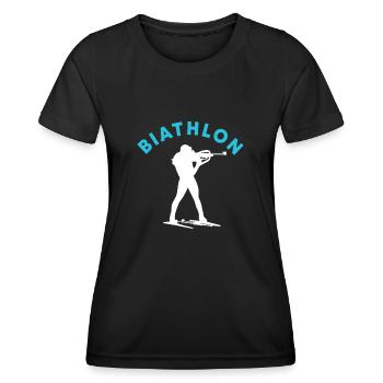 biathlon - Women's Functional T-Shirt - black - Front - AI Model Female 172 light (172cm)
