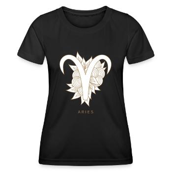 Aries Aries zodiac sign Astrology - Women's Functional T-Shirt - black - Front - AI Model Female 172 light (172cm)