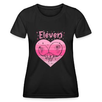 Tischtennis Mädchen 11. Geburtstag - Frauen Funktions-T-Shirt - Schwarz - Vorne - AI Model Female 172 light (172cm)