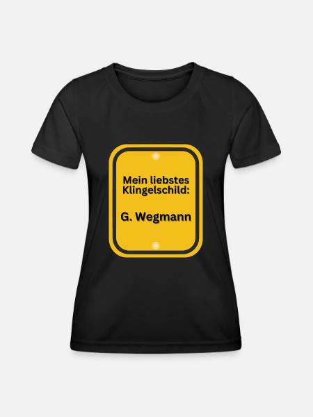 G Wegmann - Frauen Funktions-T-Shirt - Schwarz