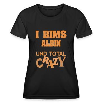 Crazy für Albin Albin Außergewöhnlich - Frauen Funktions-T-Shirt - Schwarz - Vorne - AI Model Female 172 light (172cm)