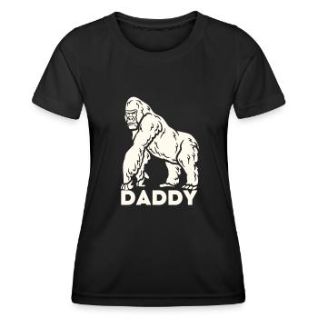Papa Gorille Père protecteur - T-shirt sport Femme - noir - Devant - AI Model Female 172 light (172cm)