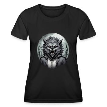 WERWOLF im Kostüm 3 - Frauen Funktions-T-Shirt - Schwarz - Vorne - AI Model Female 172 light (172cm)