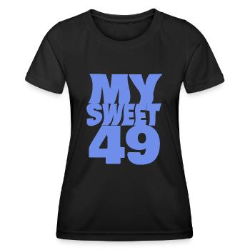 Sweet 49 - Women's Functional T-Shirt - black - Front - AI Model Female 172 light (172cm)