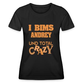 Geschenk für Andrey - Frauen Funktions-T-Shirt - Schwarz - Vorne - AI Model Female 172 light (172cm)
