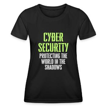 CYBERSÉCURITÉ Protéger le monde dans l’ombre - T-shirt sport Femme - noir - Devant - AI Model Female 172 light (172cm)